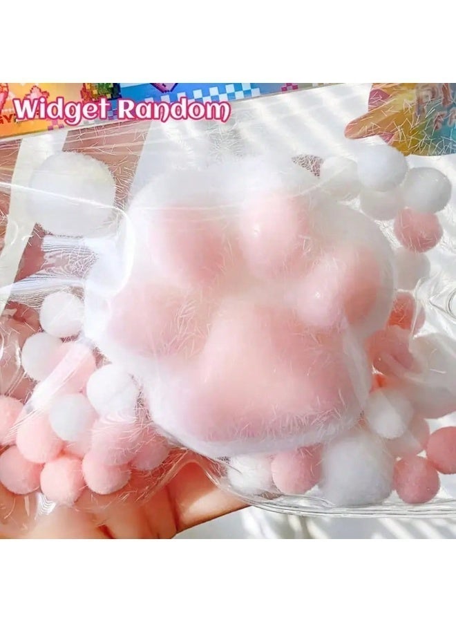 1pc Cute Plush Cat Paw Squeeze Toy – Cartoon Pattern Stress Relief Fidget Toy, Soft and Durable, Perfect for Office, Daily Fun, Holiday Gifts, and All Ages - Image 5